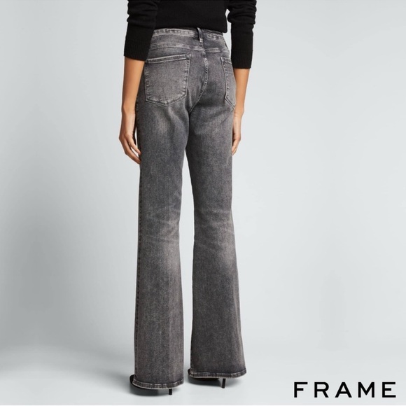 NWT FRAME Denim Le One Flare Dark Wash Jeans in Hughes $238 size 2 (Fits 30-34) - Picture 2 of 15